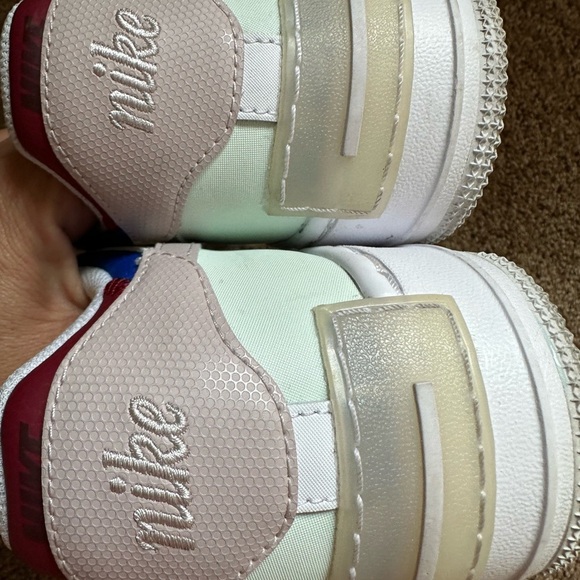 Sz 10.5 Nike Air Force 1 Shadow SE Pixel Swoosh - Barely Green W. Rare, Unique - Picture 9 of 14